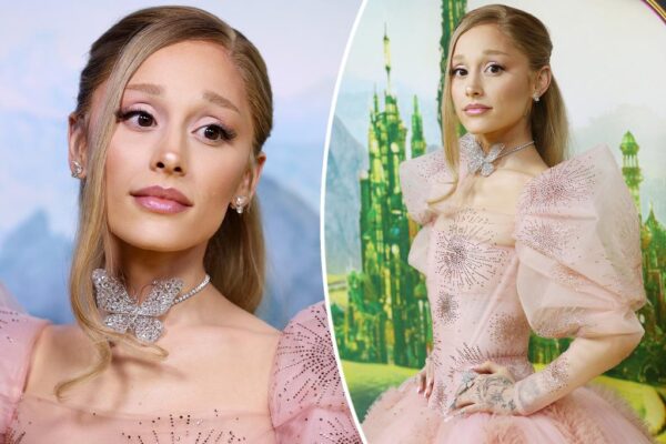 Ariana Grande brilla con más de 100 quilates de diamantes “etéreos” en el estreno de “Wicked” en Sydney