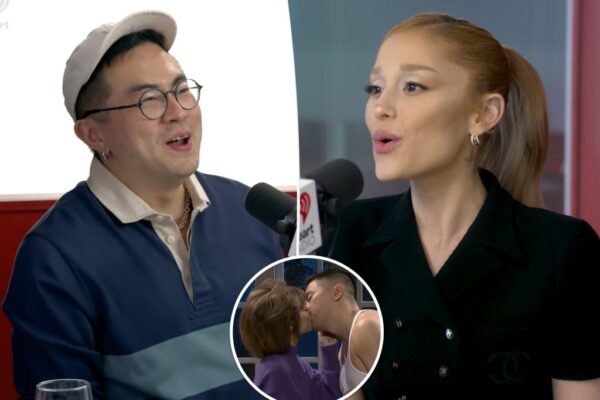 Bowen Yang se disculpa con Ariana Grande por abrir ‘demasiado’ la boca durante el beso en ‘SNL’