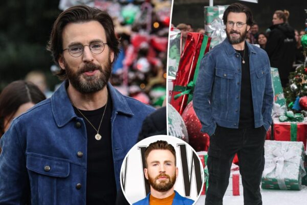 Chris Evans está casi irreconocible con el pelo más largo y la barba poblada