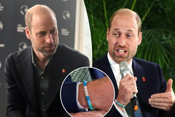 El príncipe Guillermo luce un dulce brazalete hecho a mano por su hija, la princesa Carlota