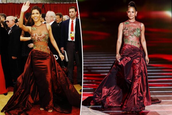 Halle Berry vuelve a lucir el icónico vestido de Elie Saab en los Oscar 22 años después de su histórica victoria