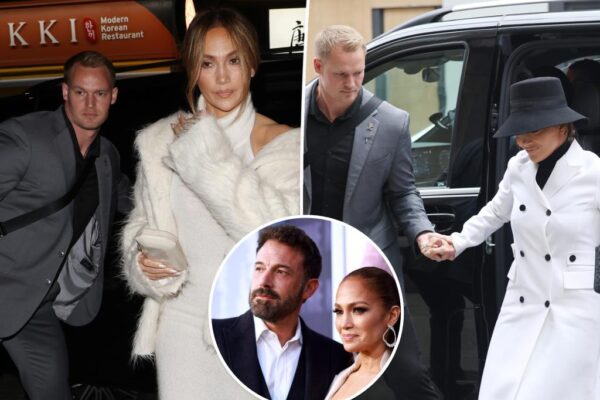 Jennifer Lopez sale con un guardaespaldas en medio de su divorcio de Ben Affleck