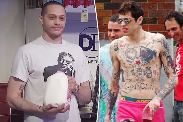 Pete Davidson ofrece en ‘Saturday Night Live’ un raro vistazo a sus brazos sin tatuajes tras quitárselos