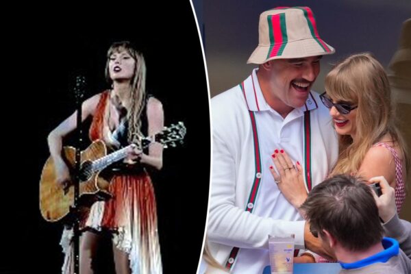 Taylor Swift hace un guiño a Travis Kelce en la Gira Eras con un mashup de canciones