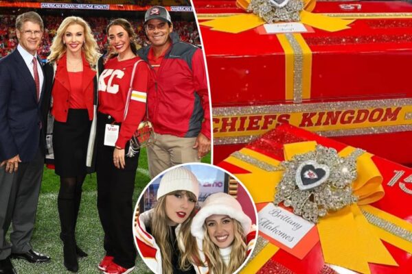 Taylor Swift y Brittany Mahomes reciben elaborados regalos de la familia Hunt