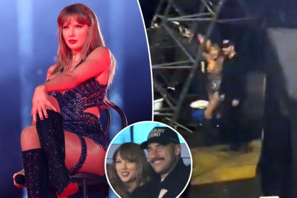 Travis Kelce y Taylor Swift se van de la mano tras su segundo concierto de la gira Indianapolis Eras Tour